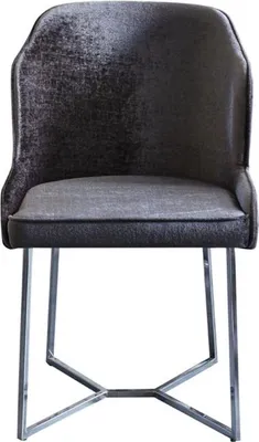 Produktbild von Schwarzer Esszimmerstuhl Designer Polsterstuhl Küchenstühle Edle Möbel