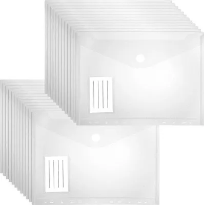 Image de 24 pochettes transparentes A4, imperméables, pour classeur