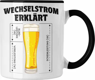Produktbild von Trendation - Elektriker Geschenke für Männer Tasse Geschenk Elektriker Elektroniker Geschenkidee Sprüche (Schwarz)