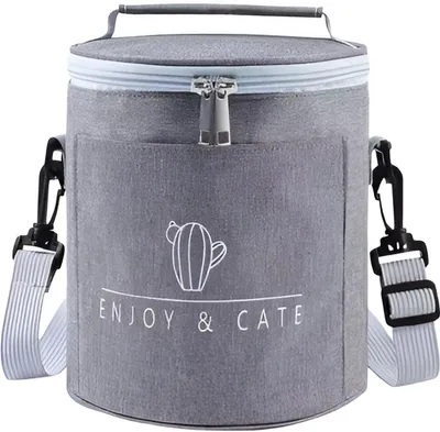 Productafbeelding van CarryQuest® - Geïsoleerde lunchtas van Oxford polyester, 19x17 cm, grijs