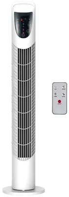 Produktbild von Turmventilator, 3 Betriebsmodi, leiser Betrieb, Timer, Fernbedienung, weiß