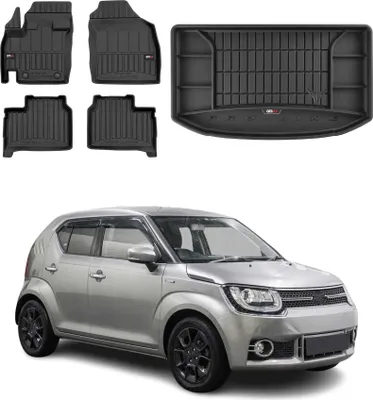 Zdjęcie produktu dla Zestaw dywaników i bagażnika do Suzuki Ignis 2016-2022 TPE czarny