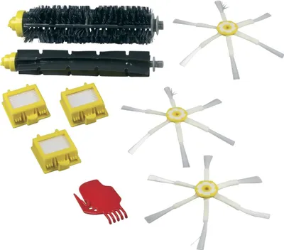 Produktbild von UNIVERSAL Bürstenset Wartungskit iRobot 4503462 ACC225 ACC237 Saugroboter Roomba 700er Serie Filter Borstenbürsten Seitenbürsten Reinigungswerkzeug Geräte grauer Reinigungskopf