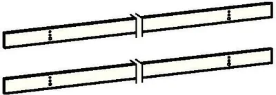 Produktbild von Dorma Montageplattenset zu Gleitschiene G-SR Höhe 40mm silber 2x600mm / 40mm 1x1832 / 40mm - 64480001