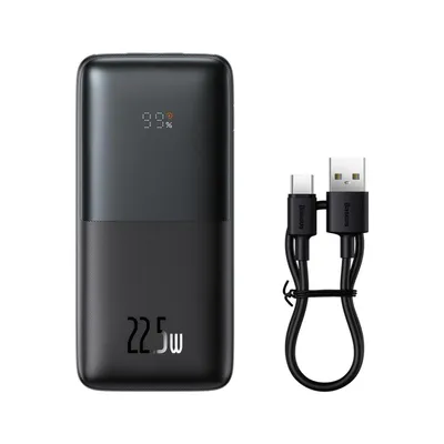 Obrázok produktu pre Baseus Bipow Pro Powerbank 10000mAh 22,5W + USB kábel 3A 0,3m čierny (PPBD040001)