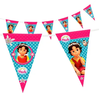 Produktbild von Wimpelkette Heidi 5 m Dekokette Girlande für Kindergeburtstag oder Mottoparty