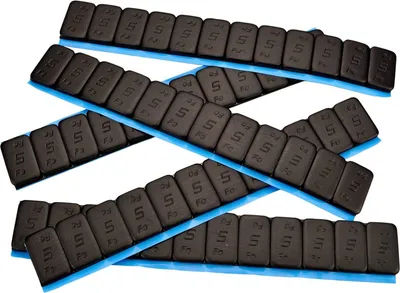Produktbild von Klebegewichte Auswuchtgewichte 7x Riegel 12x5g Schwarz Stahlgewichte Kleberiegel