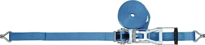 Image de Sangle d'arrimage DIN EN 12195-2, longueur 10 m, largeur 50 mm, avec cliquet à long levier + crochet pointu LC U 5000 daN