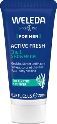 Zdjęcie produktu dla Weleda for Men Active Fresh Żel pod prysznic 3 w 1 20 ml