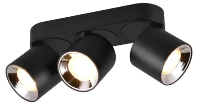 Immagine prodotto di Faretto spot Guayana nero 3xGU10x10W in metallo, dimensioni: 12x8x27 cm, IP20, Trio