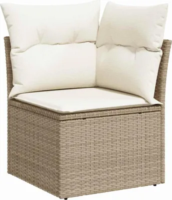Produktbild von vidaXL Gartensofa-set 8 stk. 7-Sitzanzahl Beige Poly Rattan