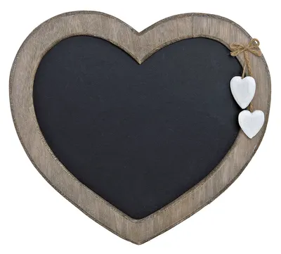Produktbild von Memotafel Tafel Wandtafel Herz zum Hängen Holz Vintage Shabby Kreide