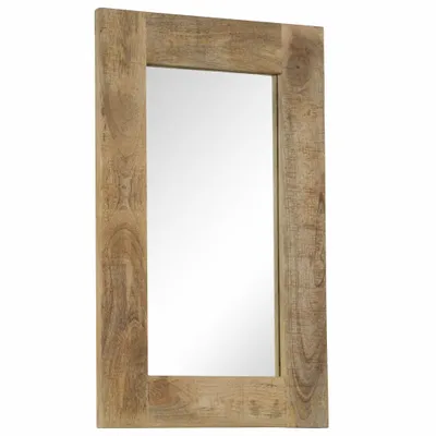Image de vidaXL Miroir en bois de manguier massif 50 x 80 cm