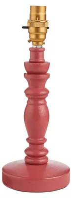 Imagen del producto de Lámpara de mesa de madera BIBURY, color púrpura-rosa, 1xB22x7W, madera, dimensiones: 27,2x10,5x10,5 cm, IP20, Endon