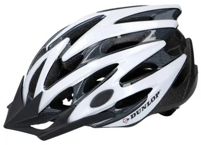 Image de Casque de vélo VTT pour homme et femme Dunlop, blanc et noir, taille S (53-55 cm)
