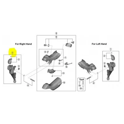 Produktbild von SHIMANO Brems-/Schaltgriff RE.O. Halter - 88 g, Ersatzhalter für STI/Schalt-B....