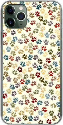 Produktbild von MuchoWow® Handyhülle Schutzhülle Hülle für Telefoonhoesje iPhone 11 Pro Max Muster - Hund - Pfoten - Jungen - Mädchen - Kinder - Kind Silikon Softcase Handy Hülle - Schutz
