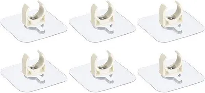 Obrázek produktu pro Držáky na vodovodní potrubí, 6 kusů pro potrubí s vnějším průměrem 20 mm (3/4"), držáky ve tvaru písmene U s lepidlem pro vodovodní a plynové potrubí.