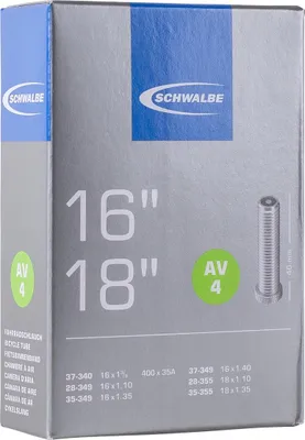 Produktbild von Schwalbe 16' Schlauch 'AV 4' 16x1 1/8-1 3/8' (28/37-340/355), AV 40 mm, schwarz (1 Stück)