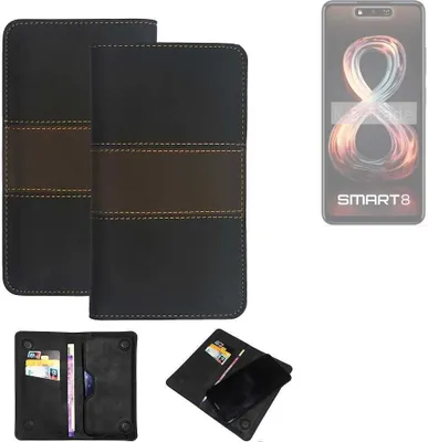 Produktbild von K-S-Trade Hülle Handyhülle kompatibel mit Infinix Smart 8 Schutzhülle Walletcase Bookstyle Tasche Schutz Case Handytasche Wallet Cover Kunstleder