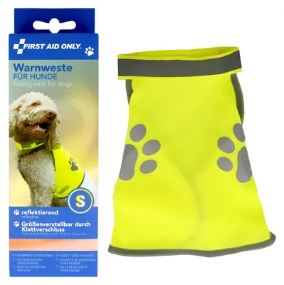 Produktbild von First Aid Only Hundewarnweste, Gelb, Größe S, reflektierend, 100% Polyester