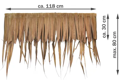 Produktbild von Wilai Palmendächer Palmdach Paneele Palmschindel Palmenblätter Palmenschirm Naturdach Palmendach 118 cm 10x I  Innen- und Außenbereich