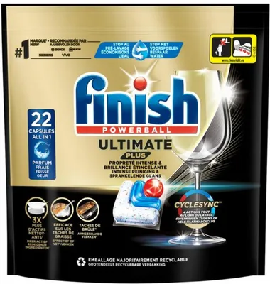 Immagine prodotto di Pastiglie per lavastoviglie Finish Ultimate Plus Regular - 22 pezzi