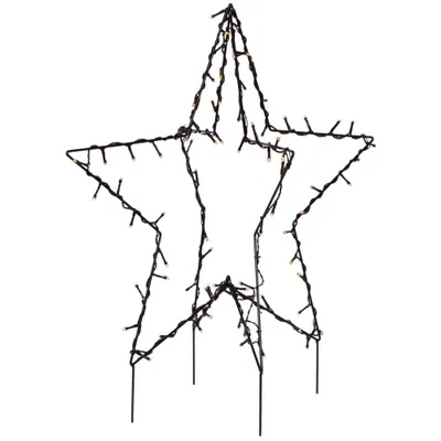 Produktbild von Star Trading 807-53, Leichte Dekorationsfigur, Schwarz, IP44, Stern, Schwarz, 90 Glühbirne(n)