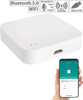 Produktbild von Luminea RC-350.duo ZigBee WLAN Gateway Smart Home Zentrale App WiFi Mesh