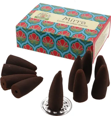 Produktbild von Natürliche Räucherkegel aus Süd Indien - Myrrh, 10*7*3 cm, Indische Räucherstäbchen
