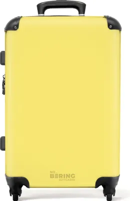 Produktbild von NoBoringSuitcases.com® Großer Koffer - Pastellgelb - Kombinationsschloss TSA - Hartschalen Trolley 4 Rollen - 72 liter - Reisekoffer - 66 cmKoffer Mittelgroß 67x43x25 cm, 72L,