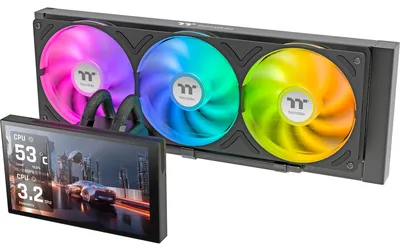 Produktbild von Thermaltake CL-W493-PL12SW-A, All-in-One-Flüssigkeitskühler, 12 cm, Schwarz