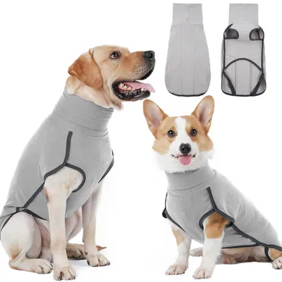 Immagine prodotto di Maglione per cani in pile, colore grigio, taglie XXS-XXXL