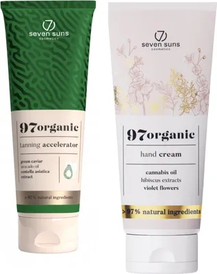Productafbeelding van 7suns 97organic natuurlijke bruiningsversneller + 7suns 97organic handcrème 75 ml