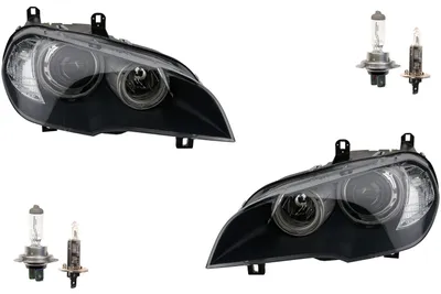 Produktbild von Scheinwerfer Set Links & Rechts passend für BMW X5 E70 mit LWR mit Leuchtmitteln 63127278045 63127158927 63127278046 63127158928 Johns