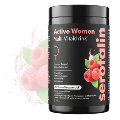 Produktbild von serotalin Active Women Multi-Vitaldrink für Frauen | Myo-Inositol, Kreatin, L-Tyrosin, L-Citrullin |Multivitamin Komplex mit Biotin, Magnesium & Zink
