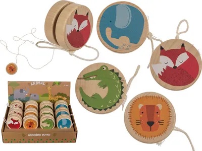 Produktbild von OOTB Holz-Yoyo Tiere ca. 55 x 3 cm