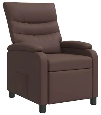 Image de vidaXL Fauteuil de relaxation Marron Similicuir