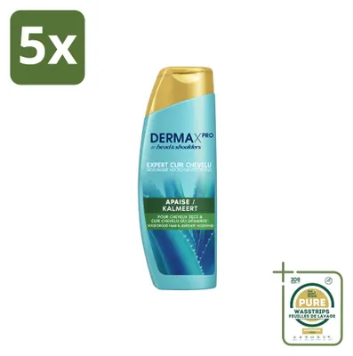 Produktbild von 5 x Head & Shoulders DermaXPro Kalmeert Anti-Schuppen Shampoo, 225 ml - Vorratspackung - 5 Stücke