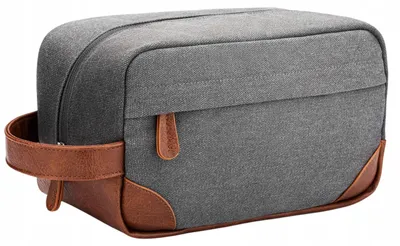 Produktbild von EDIBAZZAR | Organizer-Reisekosmetiktasche für Damen und Herren, wasserdicht, grau