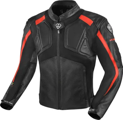 Immagine prodotto di Giacca in pelle da moto Arlen Ness Sportivo, nero/rosso, 48