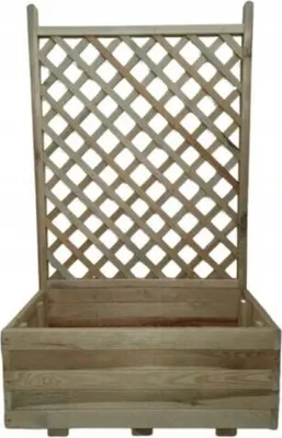 Produktbild von Blumenkasten mit Rankgitter Rankhilfe Rankkasten Pflanzkasten Blumentopf Holz 80x136cm