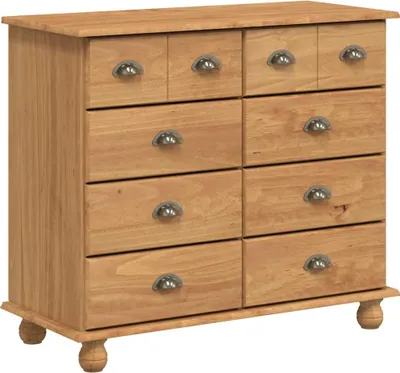 Zdjęcie produktu dla Komoda ASKIM Brązowy 91 x 40 x 79 cm Lite drewno sosnowe