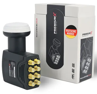 Produktbild von PremiumX Deluxe Octo LNB Signalumsetzer digital SAT-Empfang HD UHD 4K