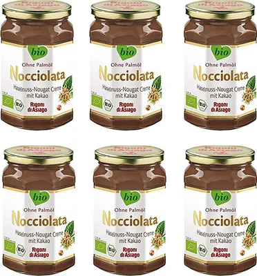 Produktbild von Rigoni di Asiago - Nocciolata - 6x 650g, Nuss Nougat Creme, Haselnusscreme ohne Palmöl, Nuss Nougat Creme ohne Palmöl, Leckerer Brotaufstrich