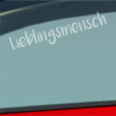 Produktbild von Auto Aufkleber Lieblingsmensch Mensch Liebe Spruch 19,5x4 cm Milchglas Sticker Heckscheibenaufkleber