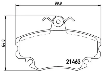 Produktbild von Brembo Bremsbelagsatz, Scheibenbremse Vorderachse P 68 038