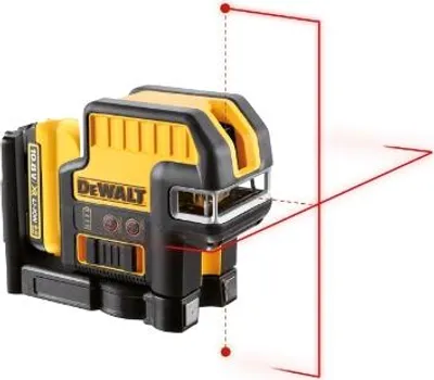 Produktbild von DeWALT Linienlaser DCE0822D1R-QW - 10,8 Volt - 2-Punktlinienlaser - Rot - Set inkl. 10.8 V / 2 Ah Akku DCB127 + Ladegerät