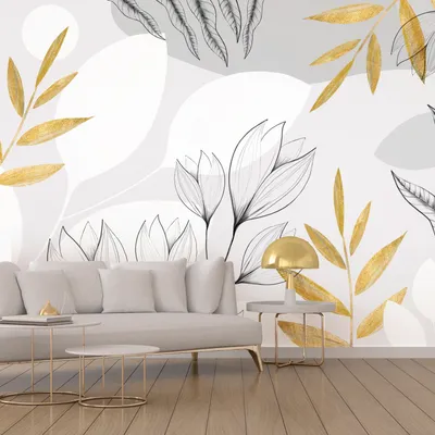 Produktbild von Vlies Fototapete Blumen Blätter 400x280 cm Tapeten Wandtapete XXL Natur Botanik Pflanzen b-A-10071-a-b