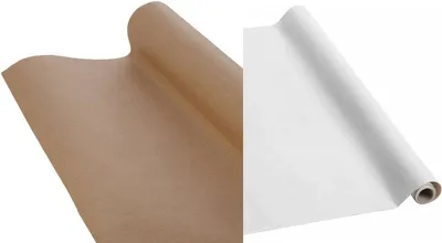 Productafbeelding van Bruine en Witte kraft pakpapier cadeaupapier inpakpapier - 10 meter x 100 cm - 6 rollen